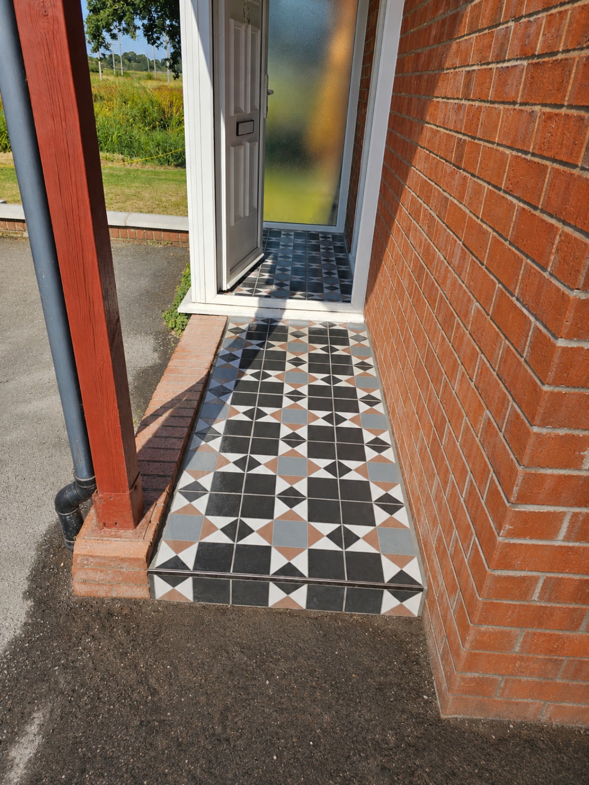 Tiled porch