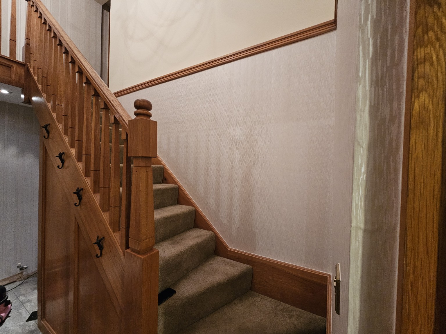 Finished timber staircase